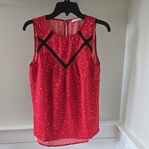 Staccato Red Tank Top Nwot